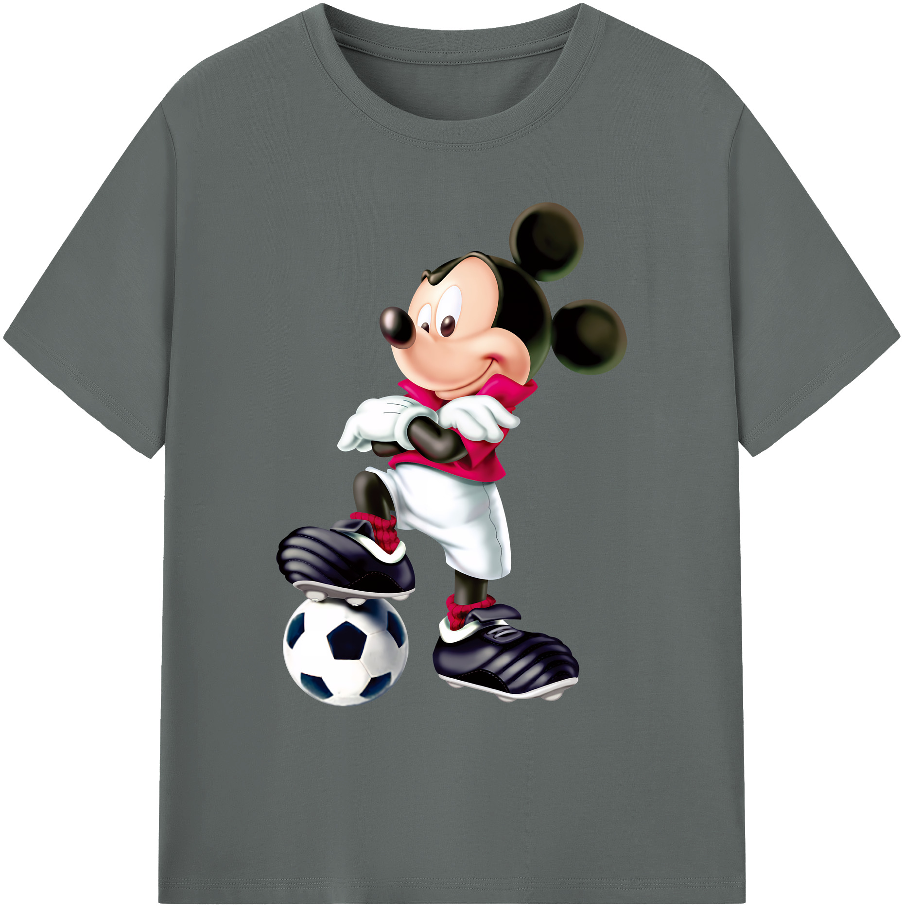 ミッキーマウス Mickey Mouse 綿100％ メンズ半袖Tシャツ｜肌触りやわらか＆通気性